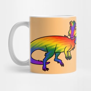 PRIDEolophosaurus Prideosaur - Pride Month Flag Dinosaur Mug